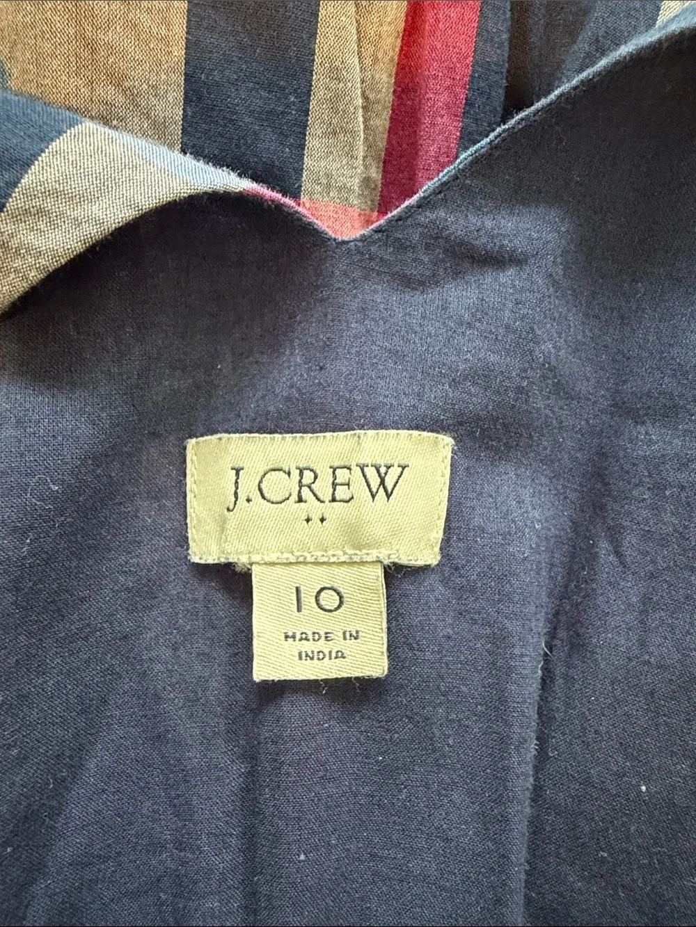 J.Crew Sleeveless Multicolor Plaid Button-Front Dress Size 10